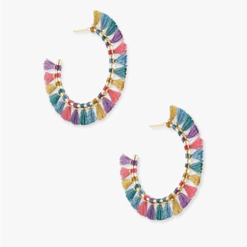Kendra Scott - Evie Gold Hoop Earrings in Multi Mix - NWOT